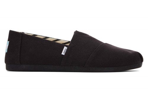 Black / Black Women's Toms Alpargata Recycled Cotton Canvas Alpargatas Ireland | IE581-762