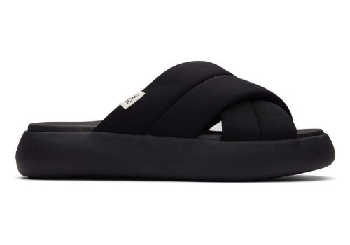 Black / Black Women's Toms Mallow Crossover Sandals Ireland | IE102-908