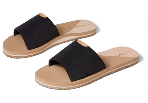 Black Jersey Women's Toms Carly Sandal Sandals Ireland | IE265-272