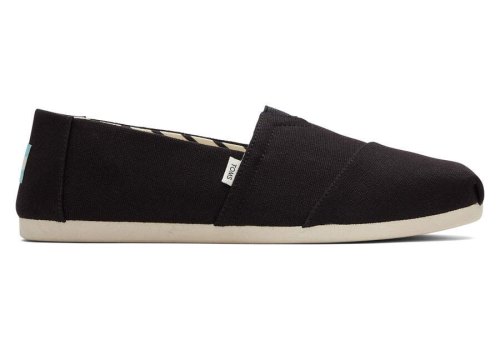 Black Men's Toms Alpargata Recycled Cotton Canvas Alpargatas Ireland | IE143-635