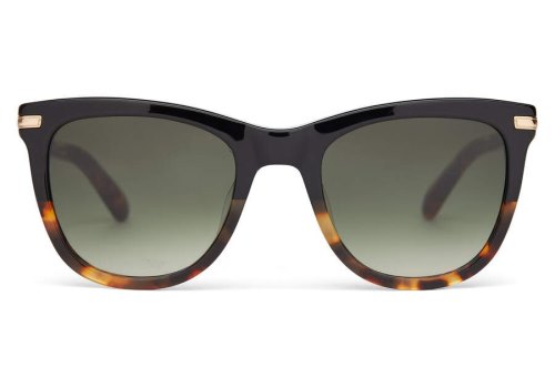 Black Tort Fade-gold-deep Olive Gradient Women's Toms Victoria Sunglasses Ireland | IE762-649