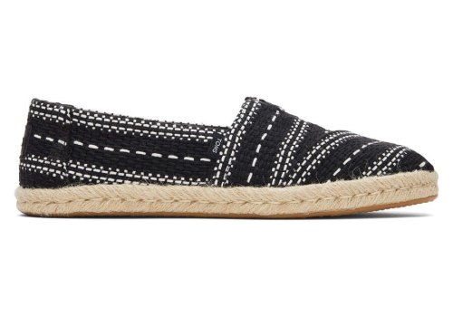 Black Woven Women's Toms Alpargata Chunky Global Woven Rope Espadrille Espadrilles Ireland | IE536-823