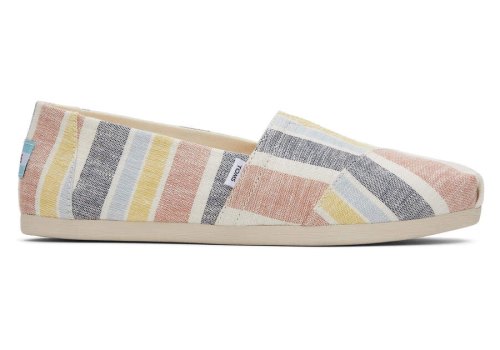 Bright Tan Multi Stripes Women's Toms Alpargata Stripes Alpargatas Ireland | IE607-710