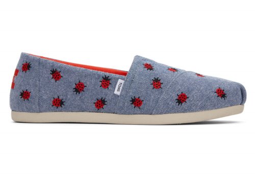 Chambray Women's Toms Alpargata Ladybugs Alpargatas Ireland | IE354-408