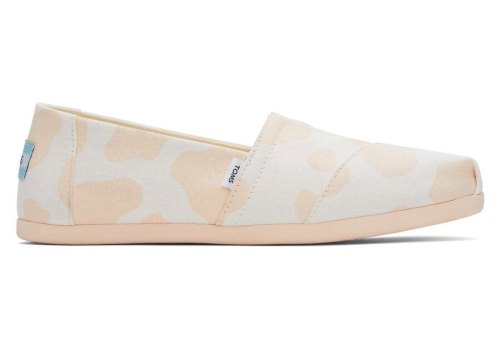 Cow Print Light Peach Women's Toms Alpargata Cow Alpargatas Ireland | IE229-517