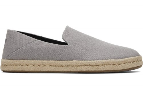 Drizzle Grey Men's Toms Santiago Recycled Cotton Canvas Alpargatas Ireland | IE791-168