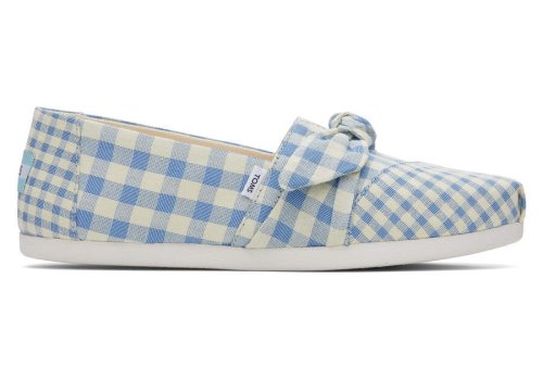 Island Blue Gingham Women's Toms Alpargata Gingham Alpargatas Ireland | IE322-252