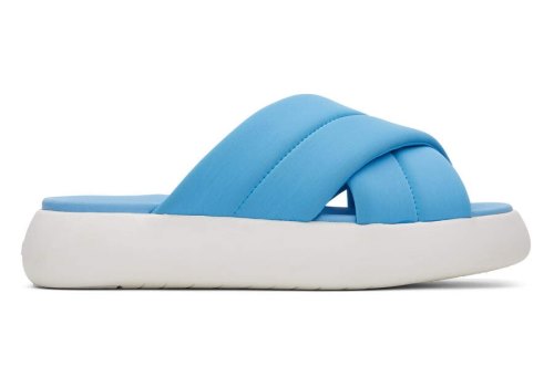 Island Blue Repreve Jersey Women's Toms Mallow Crossover Sandals Ireland | IE030-944