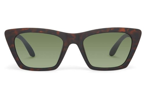 Matte Blonde Tortoise- Bottle Green Women's Toms Sahara Sunglasses Ireland | IE455-139