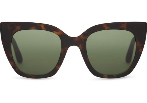 Matte Blonde Tortoise- Bottle Green Women's Toms Sydney Sunglasses Ireland | IE610-017