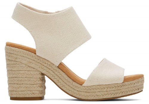 Natural Basket Weave Women's Toms Majorca Rope Platform Sandal Sandals Ireland | IE692-199