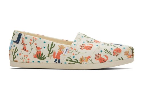 Natural Fox Women's Toms Alpargata Foxes Alpargatas Ireland | IE042-964