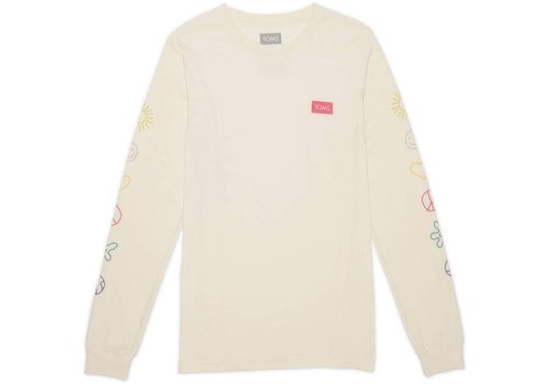 Natural Men's Toms Icon Long Sleeve Tee T Shirts Ireland | IE598-552