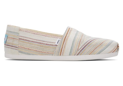 Natural Soft Stripes Women's Toms Alpargata Stripes Recycled Cotton Alpargatas Ireland | IE350-860