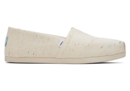 Natural Speckled Slub Women's Toms Alpargata Speckled Recycled Cotton Alpargatas Ireland | IE048-673