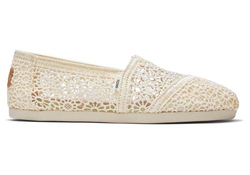 Natural Women's Toms Alpargata Moroccan Crochet Alpargatas Ireland | IE965-623