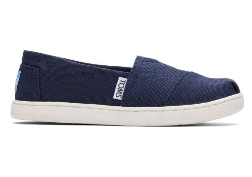 Navy Kids' Toms Youth Alpargata Canvas Alpargatas Ireland | IE294-028