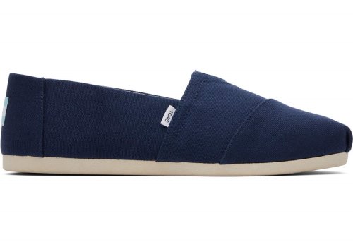 Navy Men's Toms Alpargata Recycled Cotton Canvas Alpargatas Ireland | IE747-668