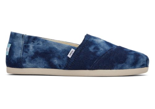 Navy Washed Denim Women's Toms Alpargata Washed Denim Alpargatas Ireland | IE509-854