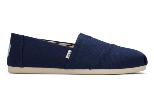 Navy Women's Toms Alpargata Recycled Cotton Canvas Alpargatas Ireland | IE973-246