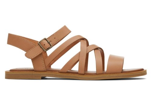 Sandy Beige Leather Women's Toms Sephina Sandal Sandals Ireland | IE245-142