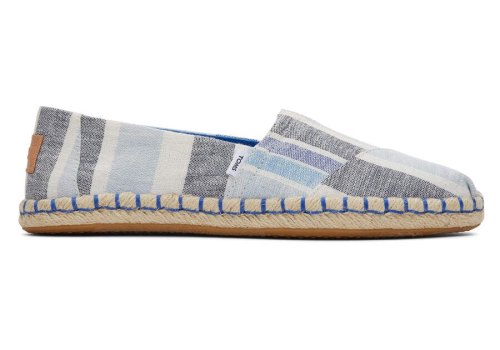 Twilight Blue Multi Stripes Women's Toms Alpargata Rope Espadrille Espadrilles Ireland | IE922-522