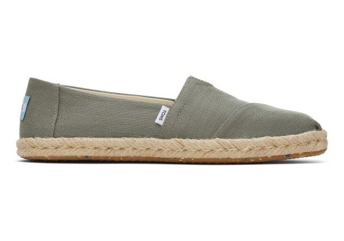 Vetiver Grey Textured Woven Women's Toms Alpargata Rope Espadrille Espadrilles Ireland | IE525-589