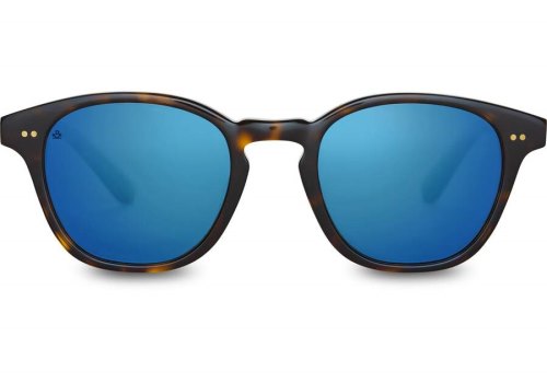 Whiskey Tortoise-deep Blue Mirror Men's Toms Wyatt Sunglasses Ireland | IE448-180