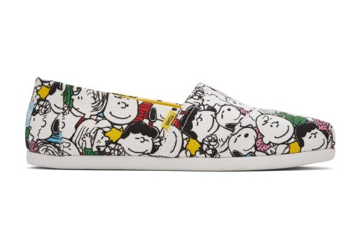 White Peanuts Cast Print Women's Toms X Peanuts® Alpargata Alpargatas Ireland | IE532-713