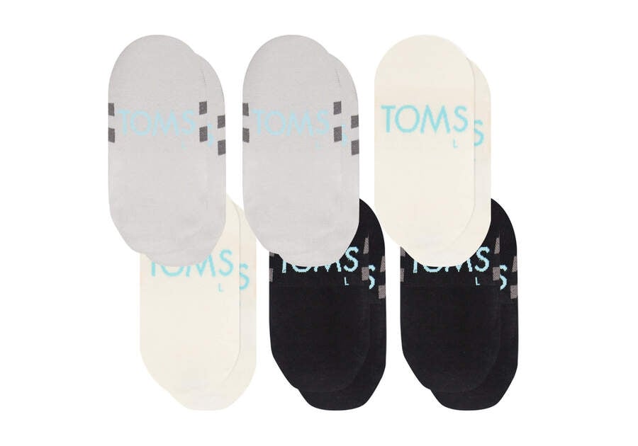 Basics Multi Men's Toms Ultimate No Show Socks Basics 6 Pack Socks Ireland | IE059-395