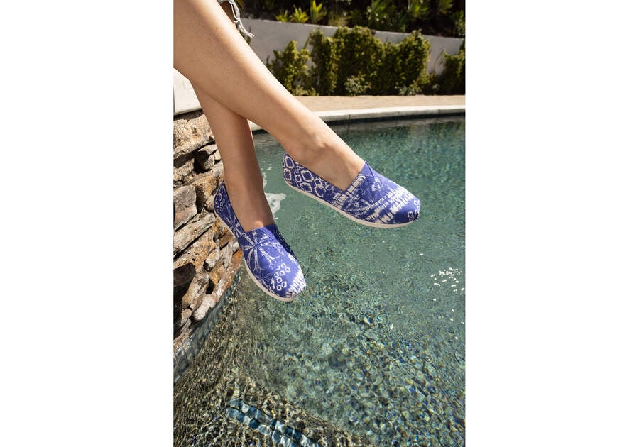 Batik Blue Women's Toms Alpargata Batik Alpargatas Ireland | IE507-998