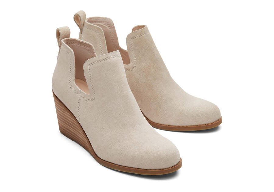 Beige Women's Toms Kallie Wedge Bootie Booties Ireland | IE312-364