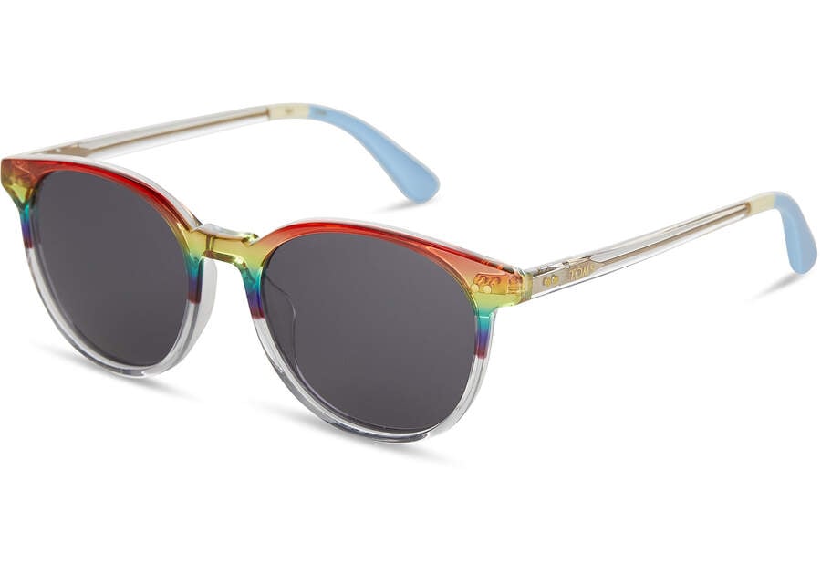 Bellini Rainbow Gradient - Grey Gradient Men's Toms Unity Bellini Sunglasses Ireland | IE189-730