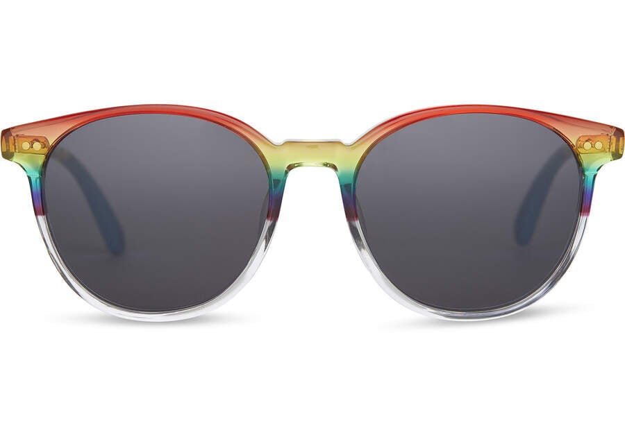 Bellini Rainbow Gradient - Grey Gradient Men\'s Toms Unity Bellini Sunglasses Ireland | IE189-730