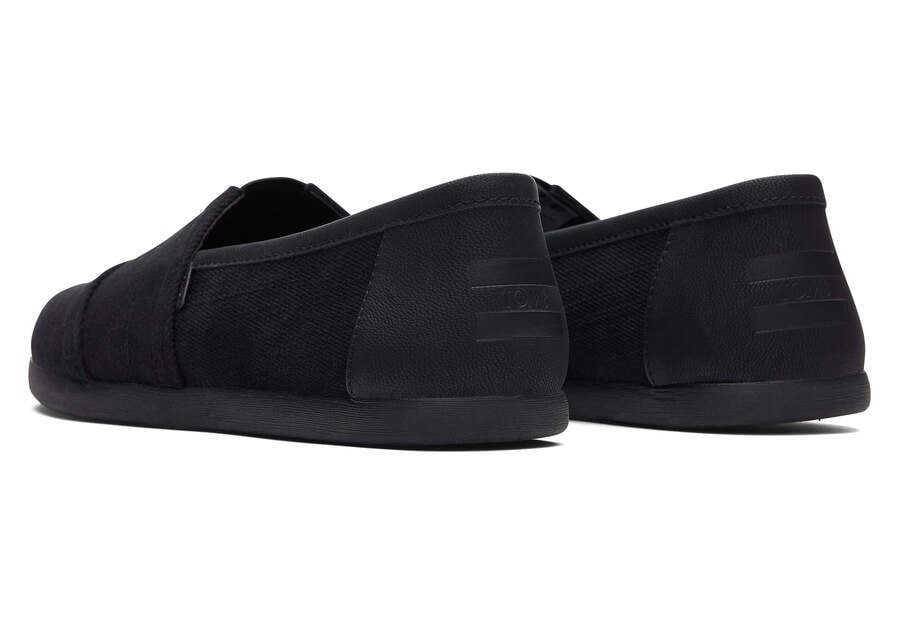 Black / Black Men's Toms Alpargata Synthetic Trim Alpargatas Ireland | IE913-692