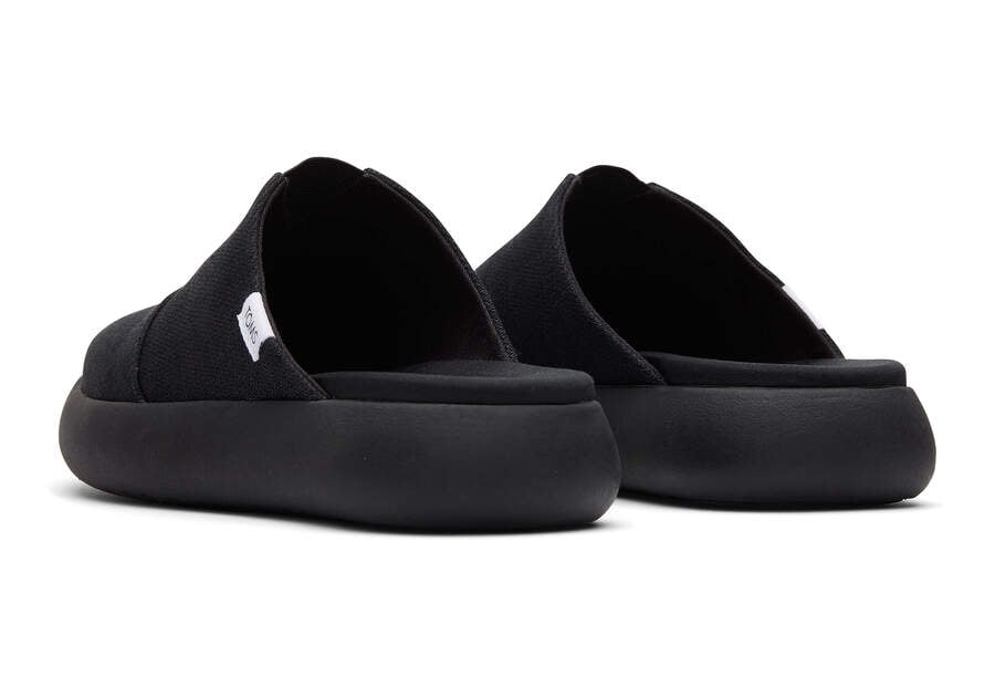 Black / Black Women's Toms Mallow Mule Heritage Canvas Mules Ireland | IE204-051