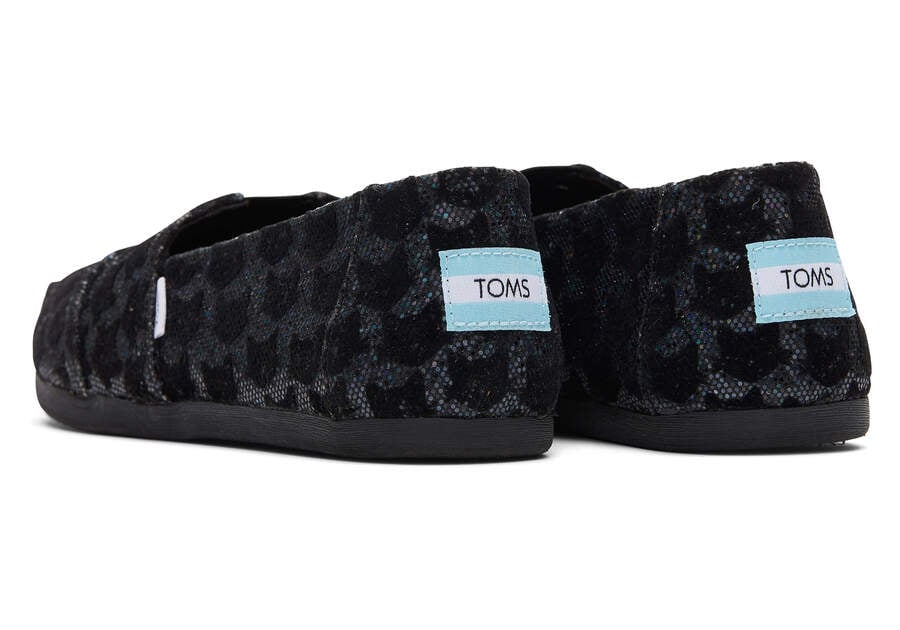 Black Cats Women's Toms Alpargata Glitter Cats Alpargatas Ireland | IE453-988