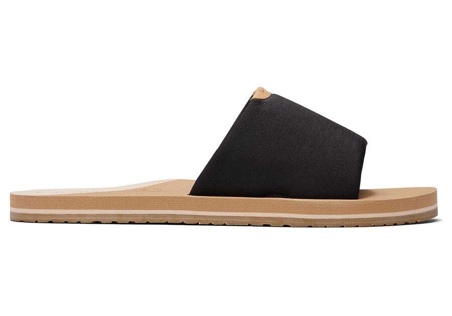 Black Jersey Women's Toms Carly Sandal Sandals Ireland | IE265-272