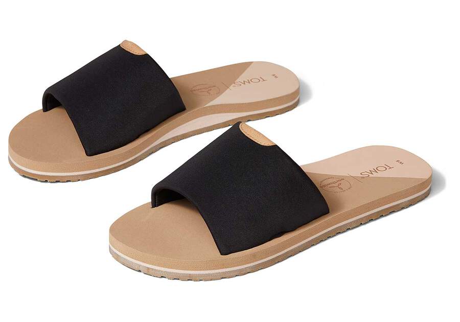 Black Jersey Women\'s Toms Carly Sandal Sandals Ireland | IE265-272