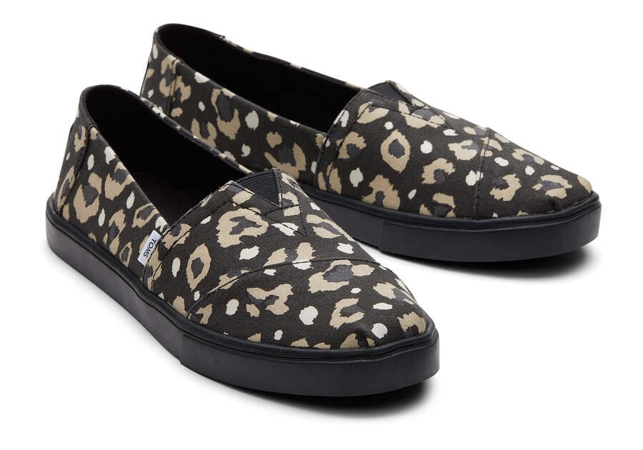 Black Leopard Women's Toms Alpargata Cupsole Slip On Sneakers Ireland | IE667-868