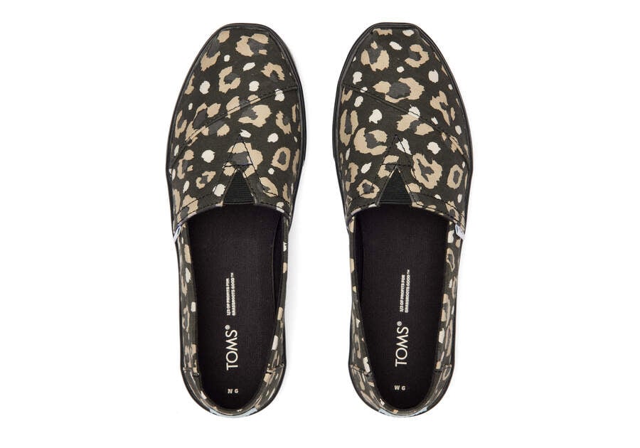 Black Leopard Women's Toms Alpargata Cupsole Slip On Sneakers Ireland | IE667-868