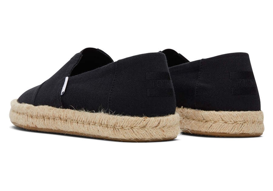 Black Men's Toms Alpargata Rope 2.0 Alpargatas Ireland | IE474-970