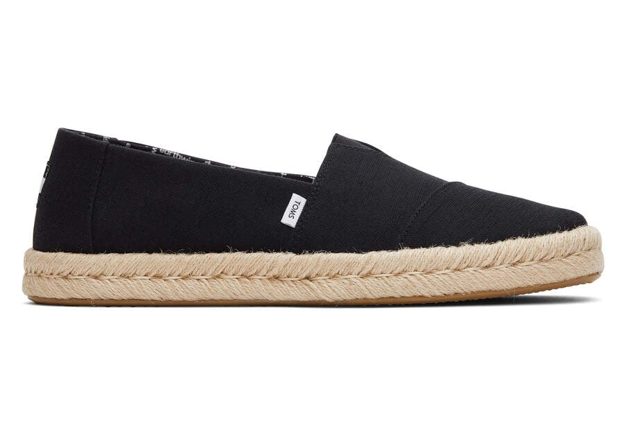 Black Men\'s Toms Alpargata Rope 2.0 Alpargatas Ireland | IE474-970