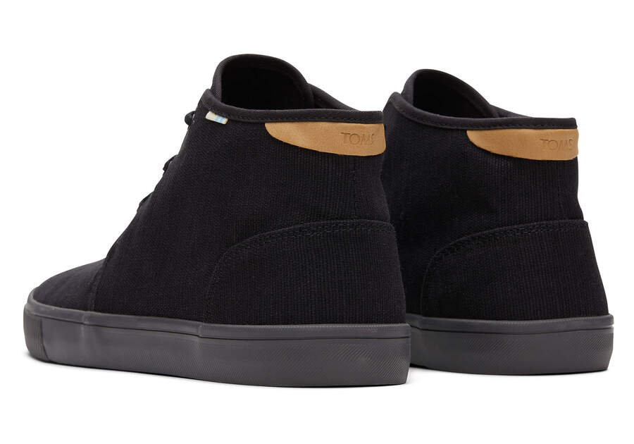 Black Men's Toms Carlo Mid Sneaker Sneakers Ireland | IE345-030