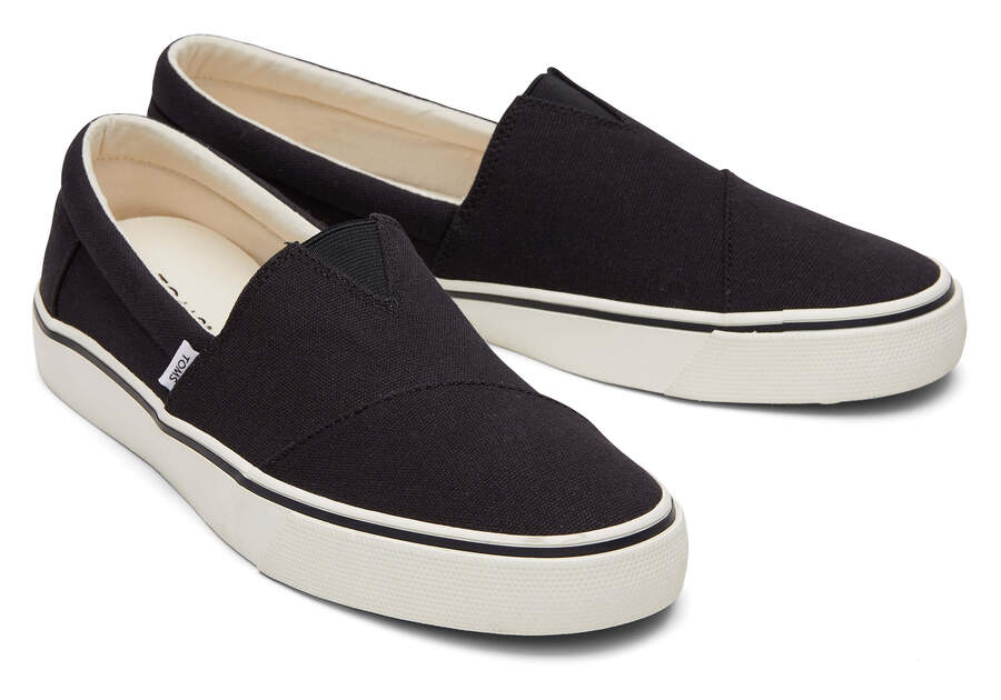 Black Men's Toms Fenix Slip On Ireland | IE340-952