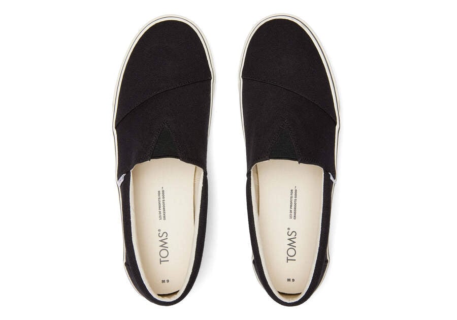 Black Men's Toms Fenix Slip On Ireland | IE340-952