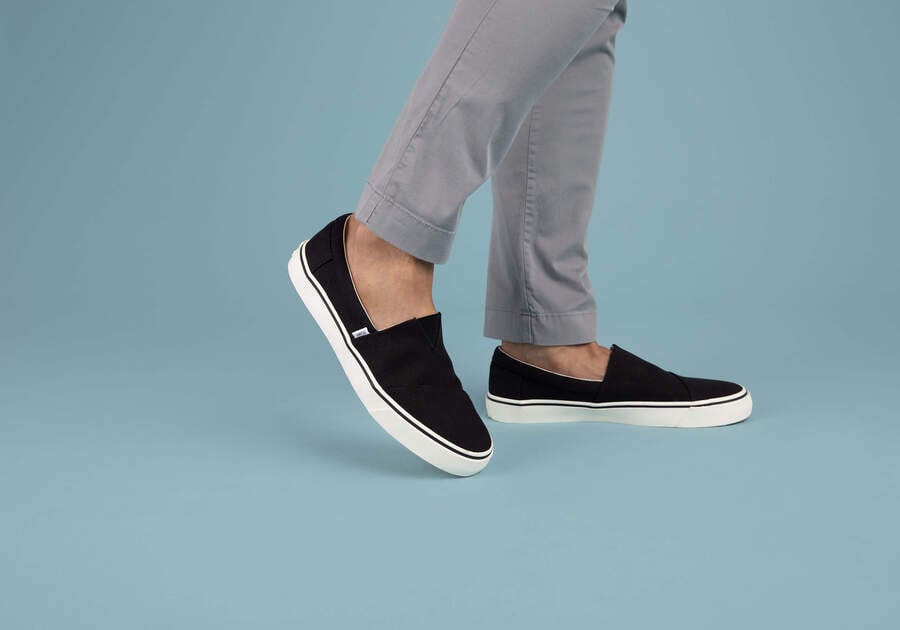 Black Men's Toms Fenix Slip On Ireland | IE340-952