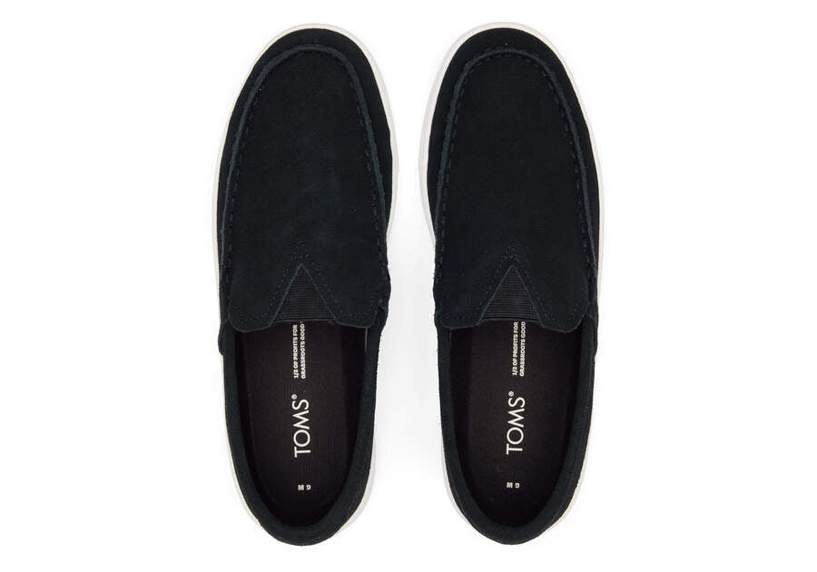 Black Men's Toms TRVL LITE Loafer Slip On Ireland | IE951-786