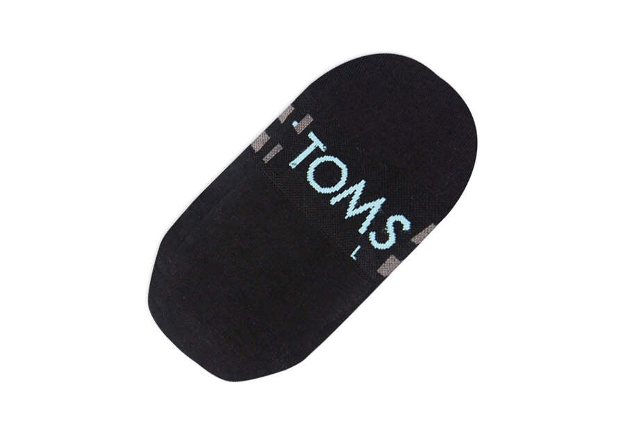 Black Men's Toms Ultimate No Show Socks Black Socks Ireland | IE868-674