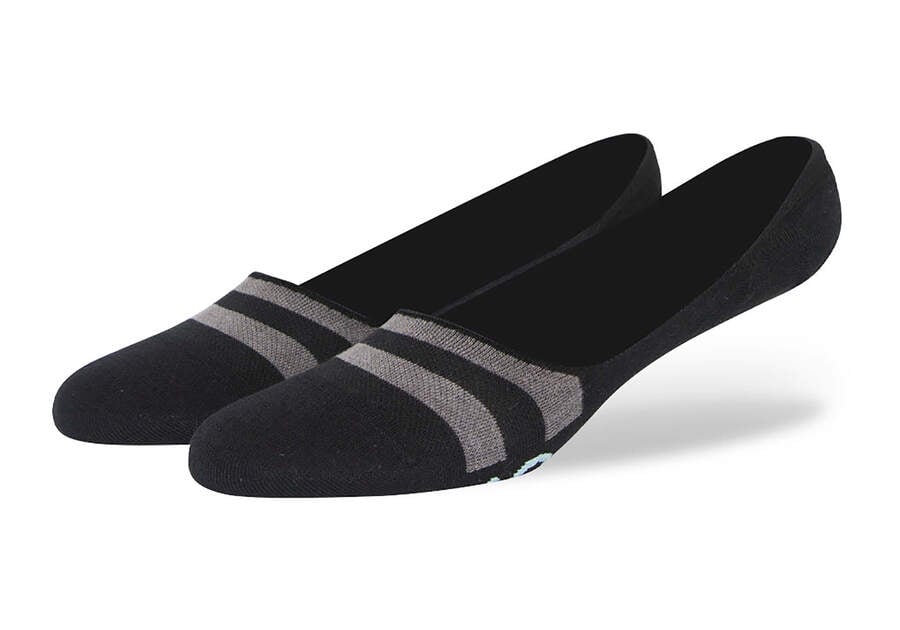 Black Men's Toms Ultimate No Show Socks Black Socks Ireland | IE868-674